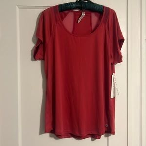 Pink workout short sleeve top